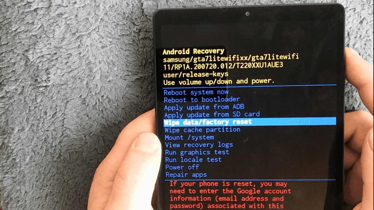Samsung Galaxy Tab A7 Lite Hard reset//Pattern unlock