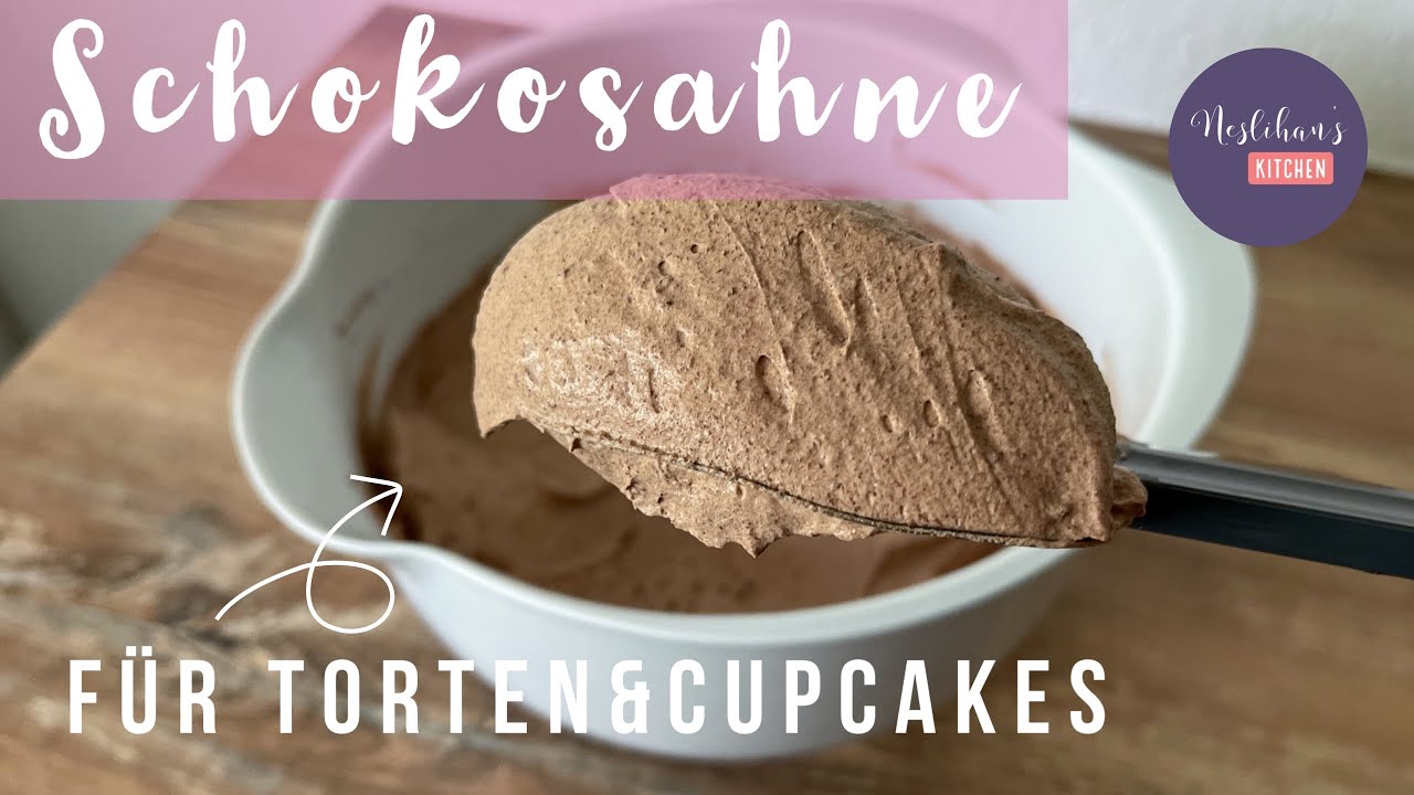 Schokosahne für Tortenfüllungen oder Cupcakes/Schokocreme/Çikolatalı pasta kreması/Chocolate filling