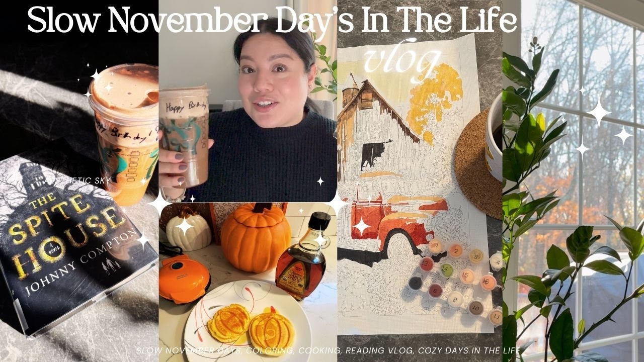 ✨Slow and Cozy November Vlog🍁Day's In The Life Vlog || Slow Day's, Reading, Painting, Coffee☕️📖