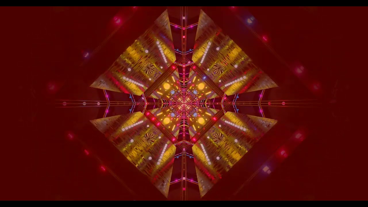 10 hours Deep Red Neon Tunnel Grid screensaver 4k uhd 60fps Motion Background