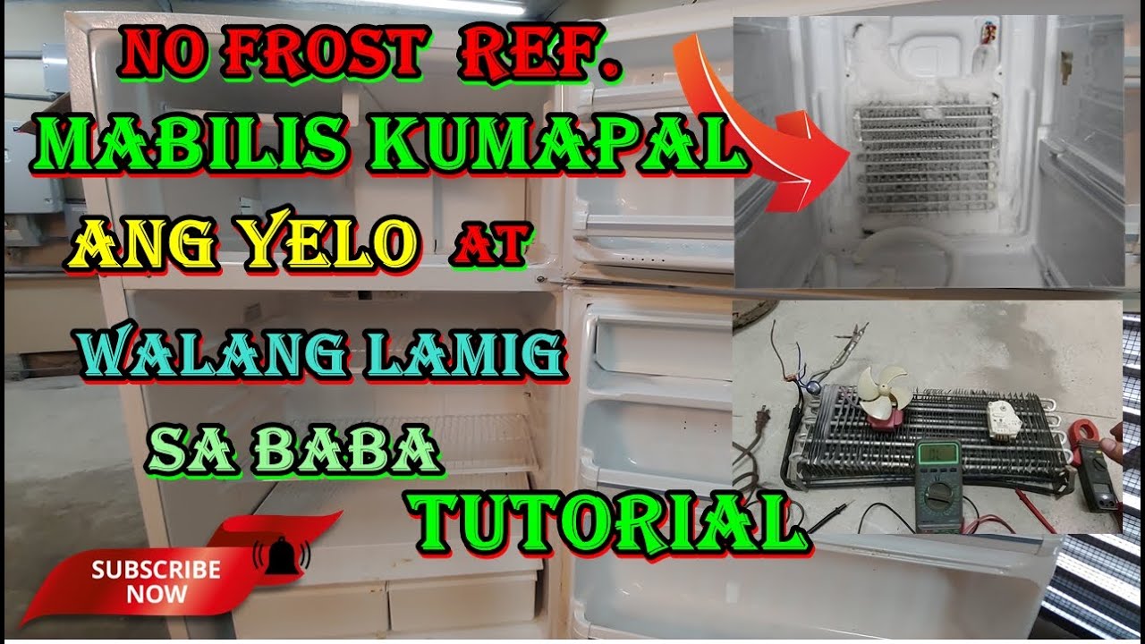 NO FROST REFRIGERATOR MABILIS KUMAPAL ANG YELO/WALANG LAMIG SA BABA TROUBLESHOOTING