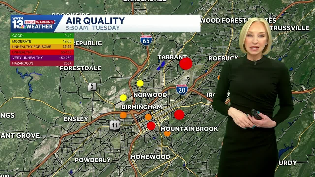 Wildfires in Central Alabama are causing poor air quality in some communities.