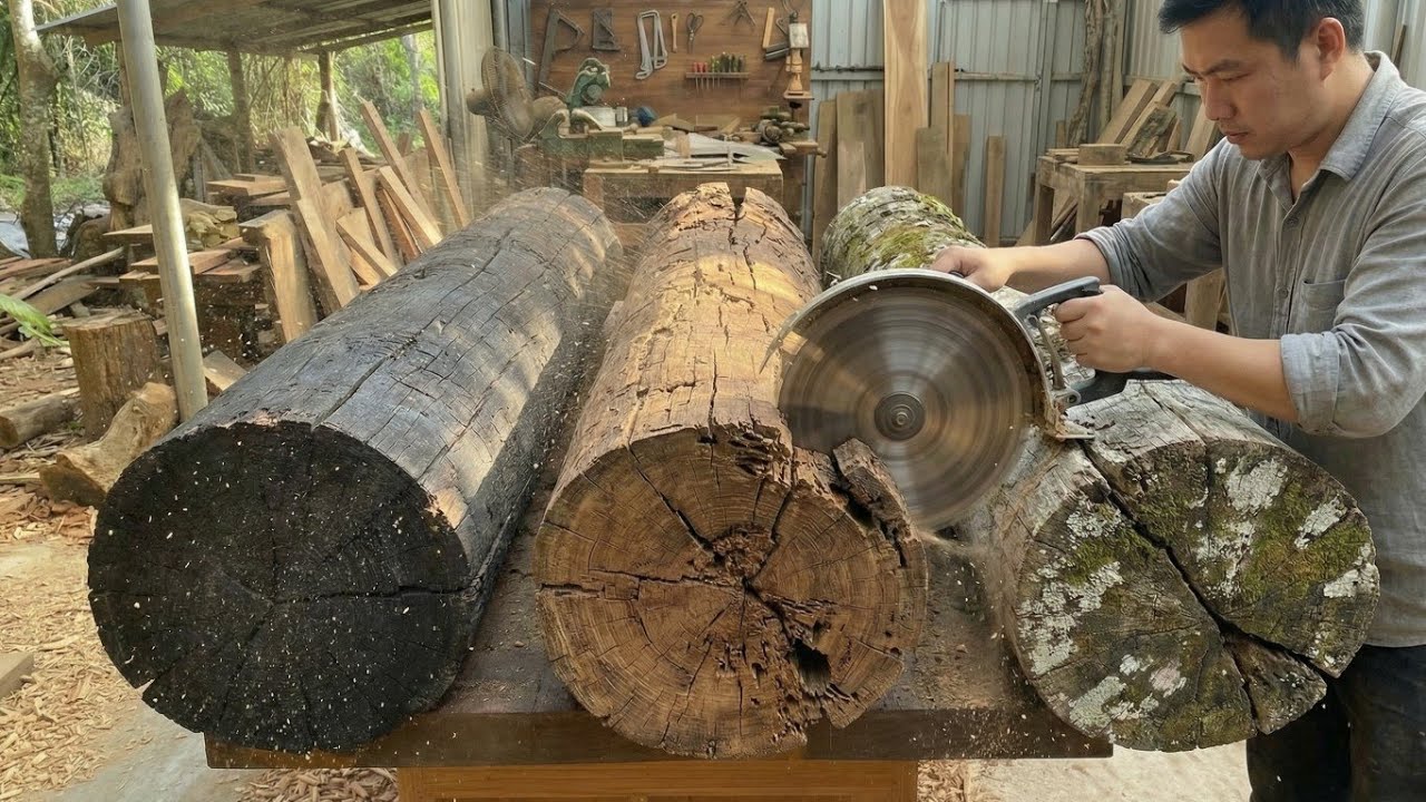 Watch a Master Carpenter Turn Worthless Logs Into a Valuable Work of Art