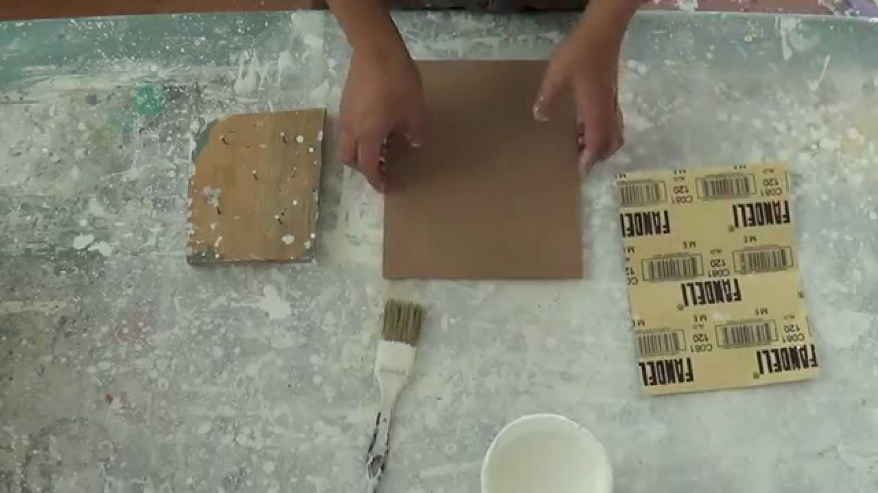 Imprimatura de madera para pintar con óleo o acrílico. Curso de pintura.