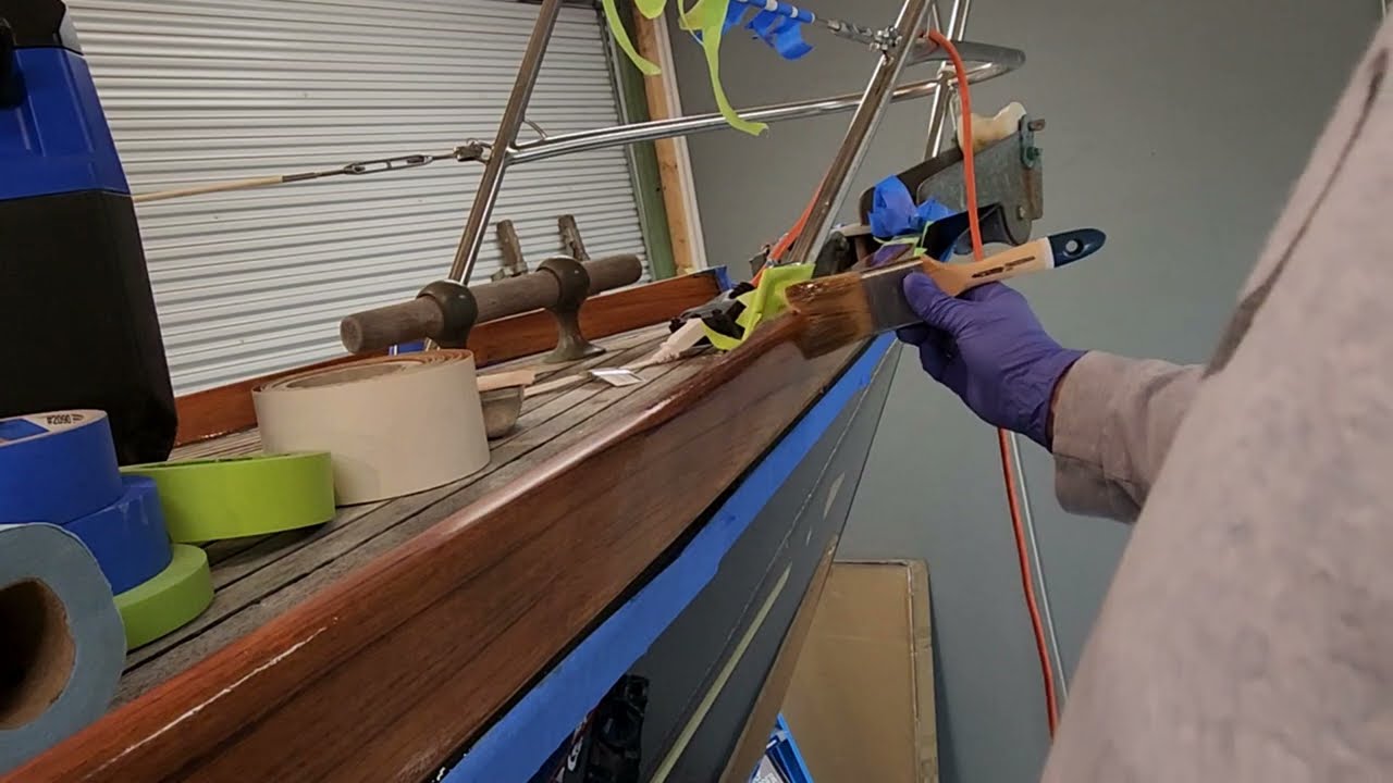 Toe Rail Refinish - FINAL video! RESULTS! ( 8 of 8)