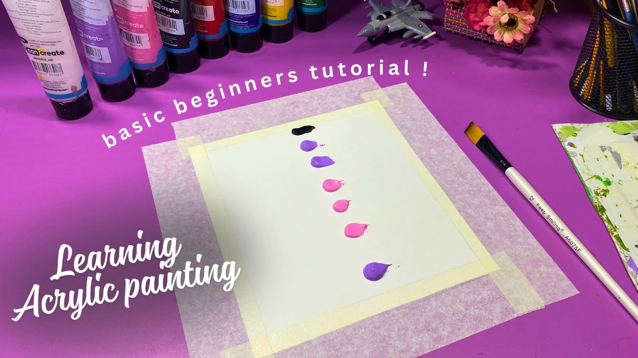 Acrylic Painting for Beginners: A Simple & Easy Tutorial (Step by Step)  | Beginner Acrylic Tutorial