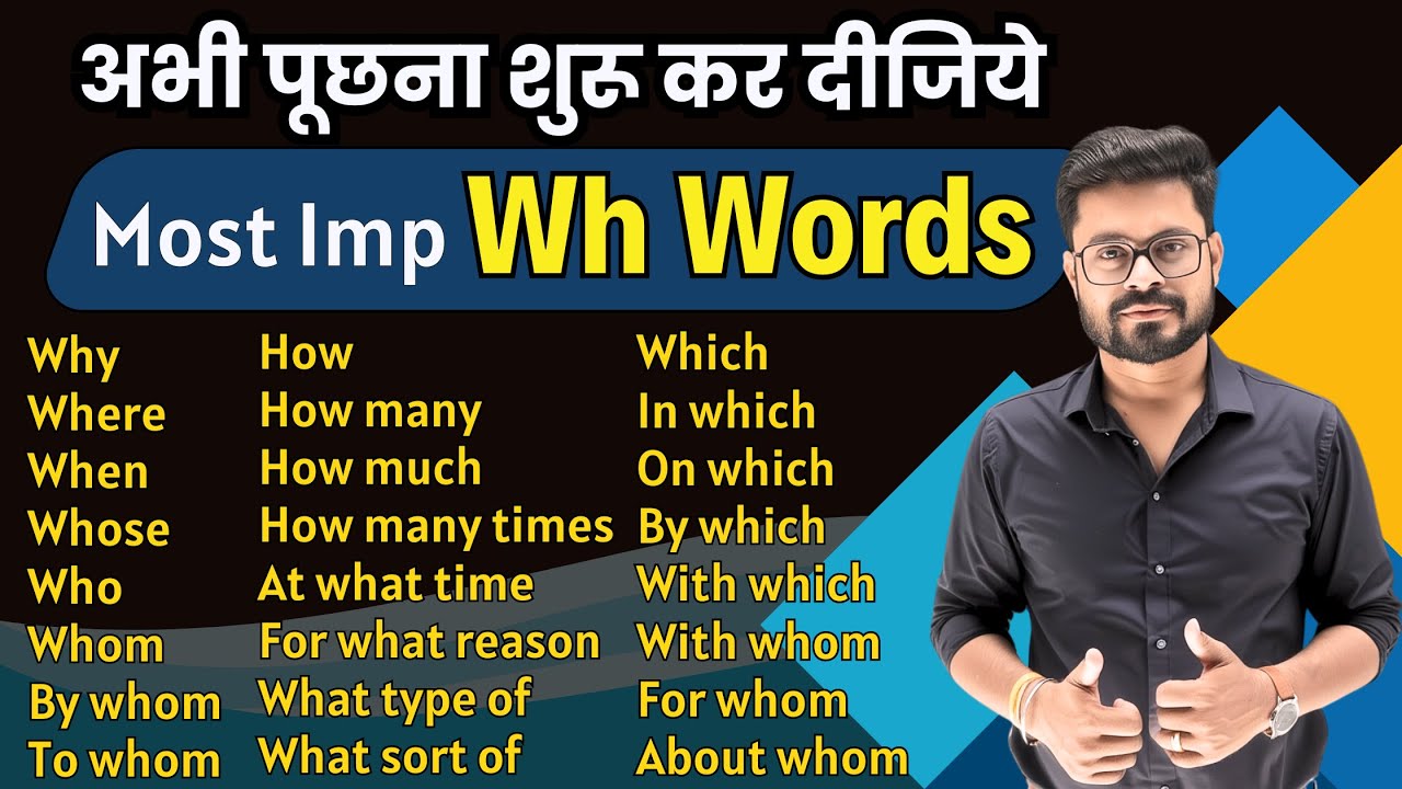 Wh Words in English Grammar | Wh Family Words | Spoken English | English Speaking Practice