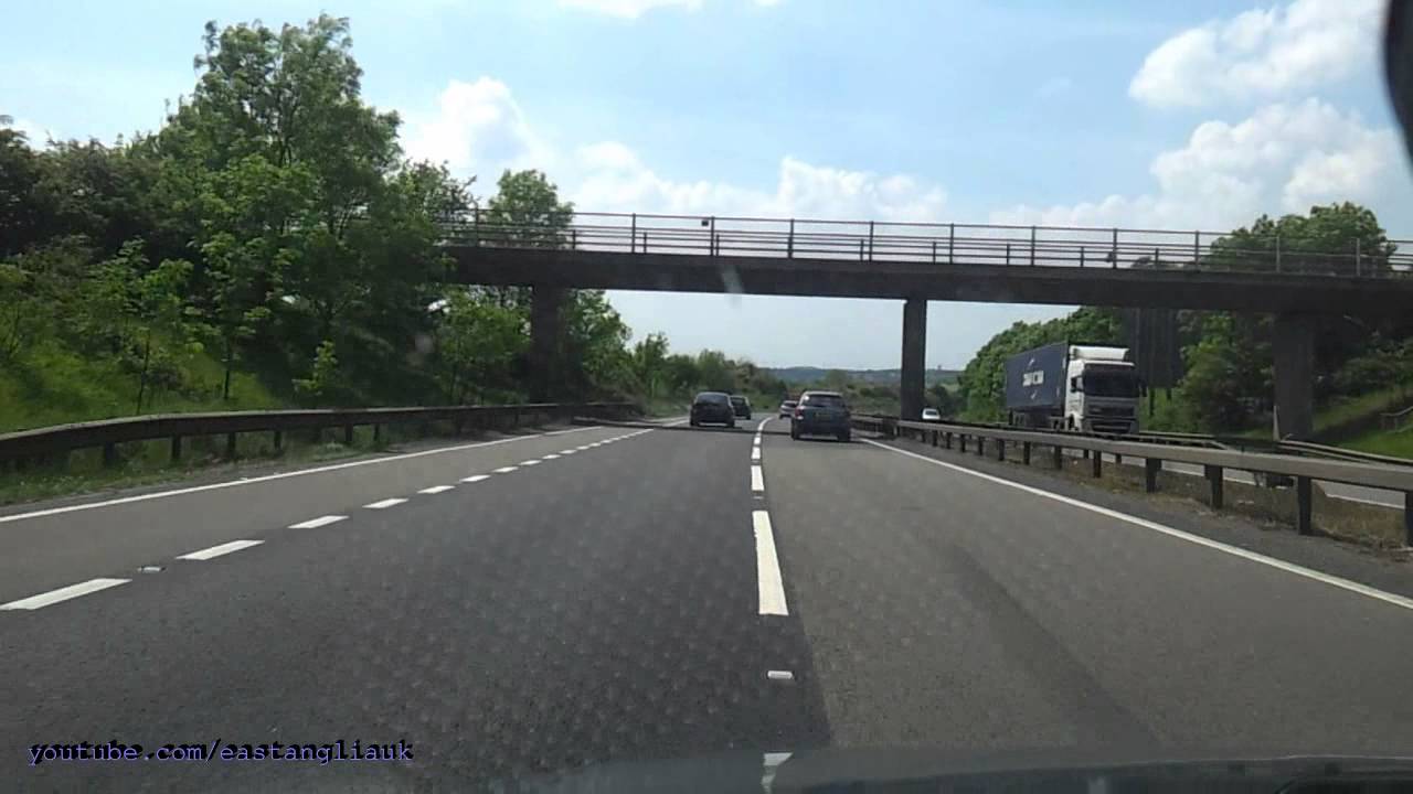 Driving on the A14 to the Midlands Kettering