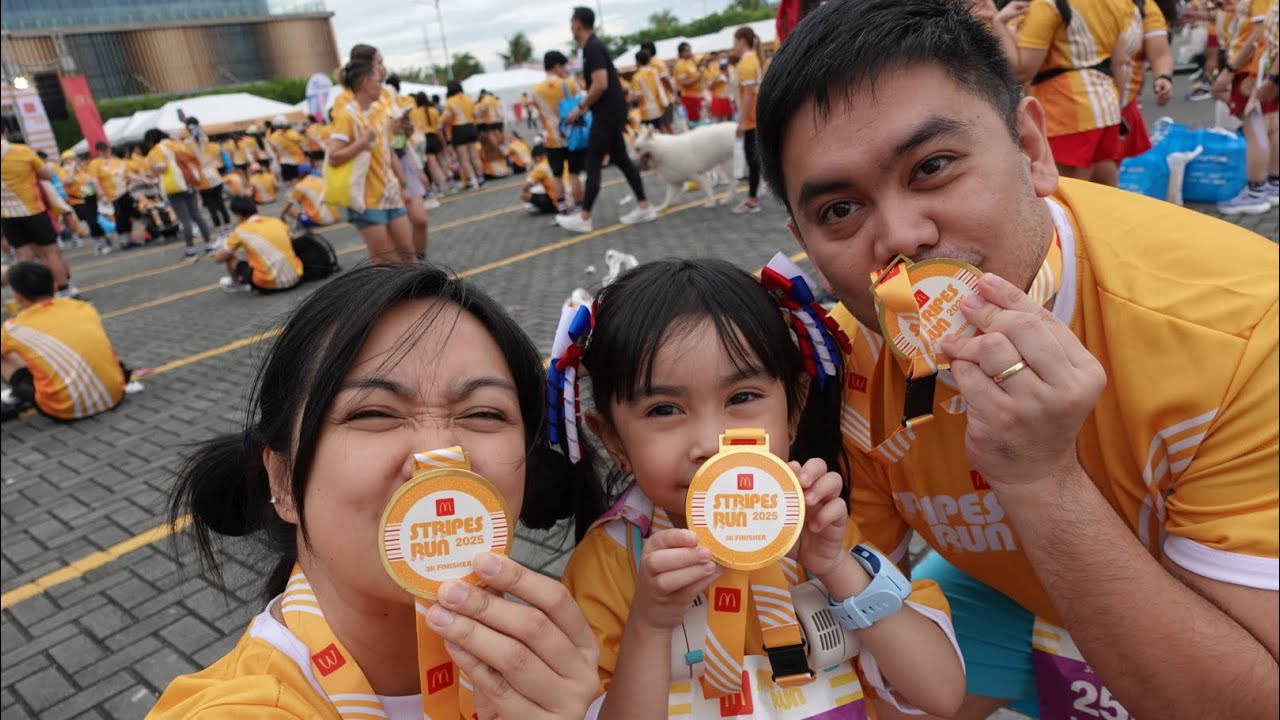 Cali (4) 3KM Family Run finisher at McDonald’s Stripes Run 2025