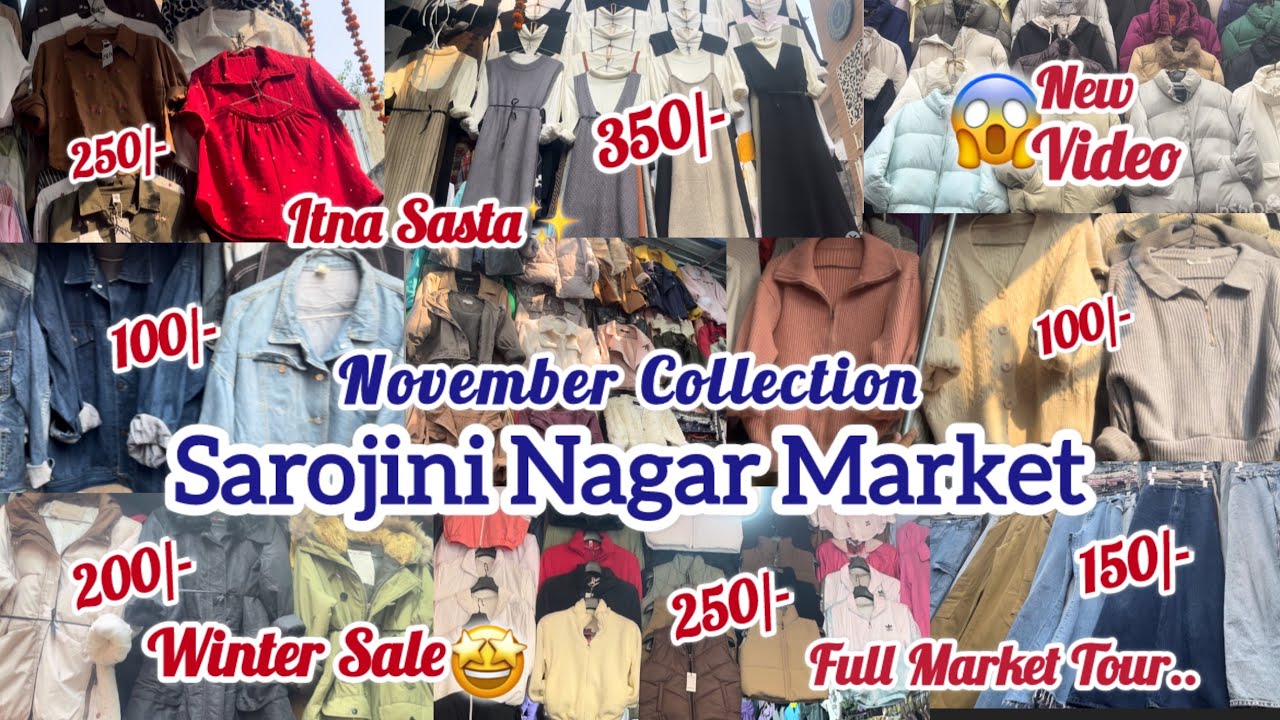 Latest Sarojini Nagar Winter Collection🤩❄️| Affordable Jackets & Sweaters Under ₹500! 🧣🛍️
