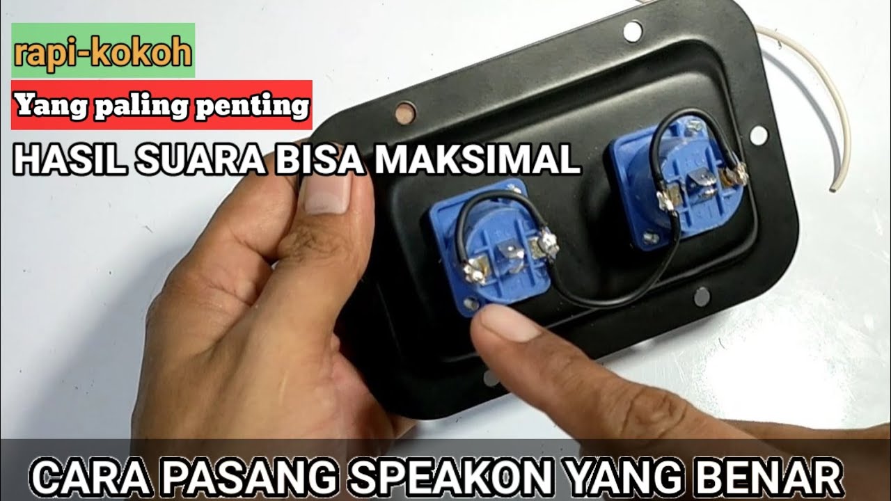 cara pasang kabel ke speakon  soket jack speakon