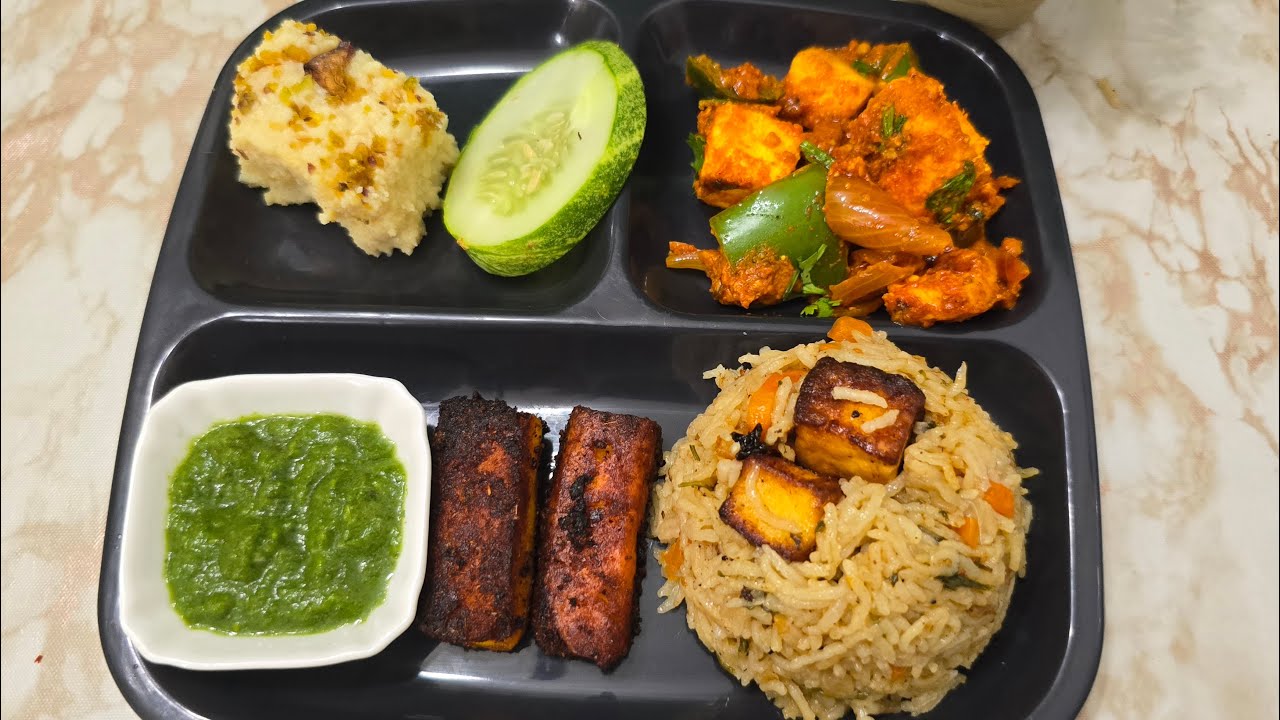 Paneer Platter - Paneer Pulao | Paneer Masala | Fried Paneer