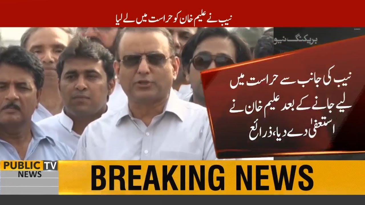 Aleem Khan resigns as provincial minister after being taken into custody by NAB