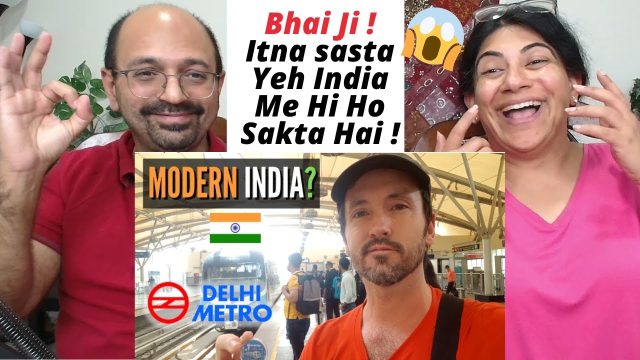 $0.20 DELHI METRO Ride 🇮🇳 LONGEST in INDIA! | Shocked Indian American Reacts ! 😱