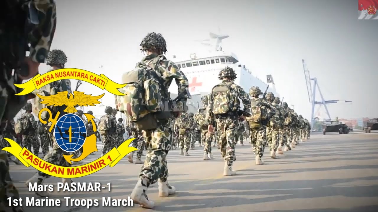 Indonesian Military Song - Mars PASMAR-1 (1st Marine Troops March) - RAO Channel