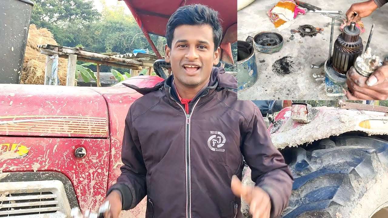 tractor self motor repairing in bangla | tractor starting problems | tractor repair bangla