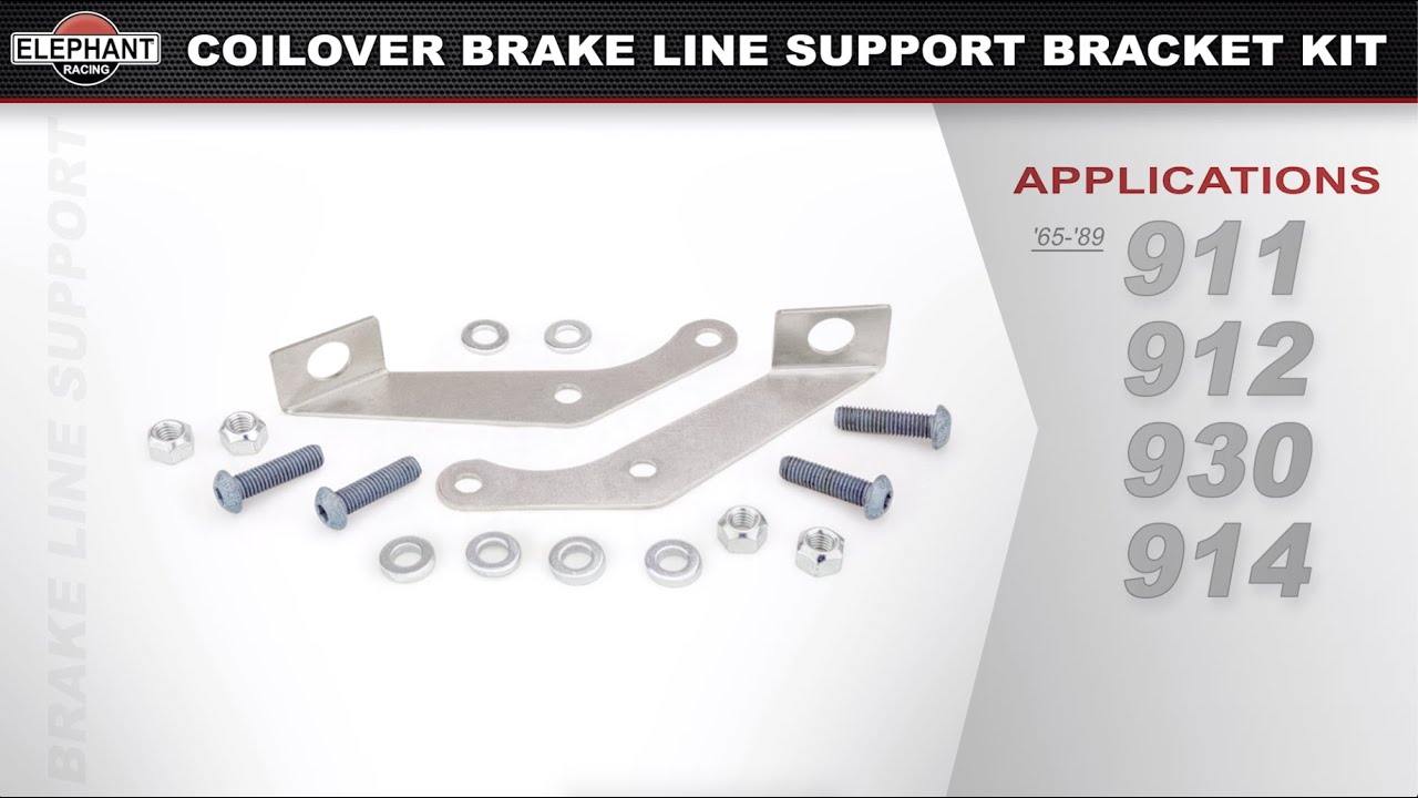 Brake Line Support Kit for Porsche 911, 912, 930, & 914 Elephant Racing Suspension Products