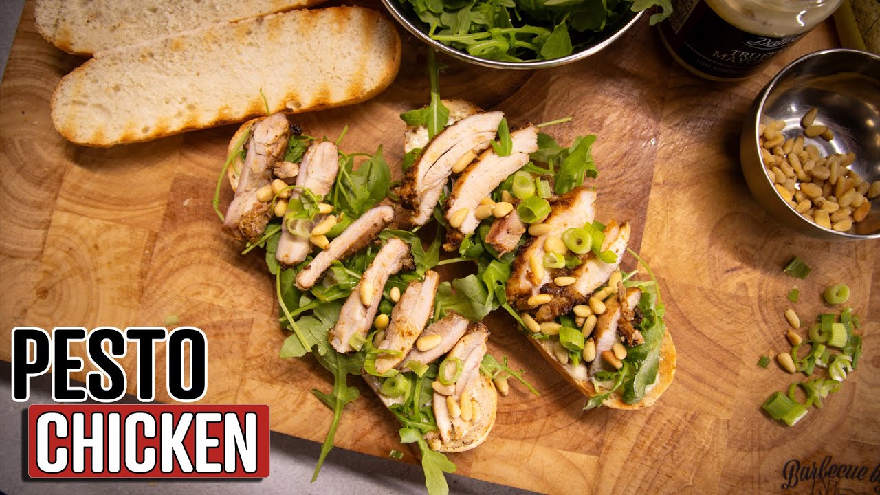 Pesto Chicken Baguette -  Met onze pre-puber een lekker broodje gemaakt!