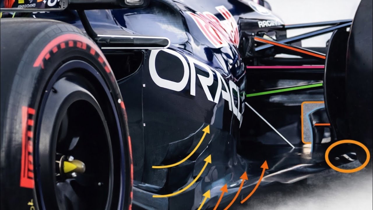 Команда Red Bull протестировала печально известную концепцию болида Mercedes W13 без боковых обте...