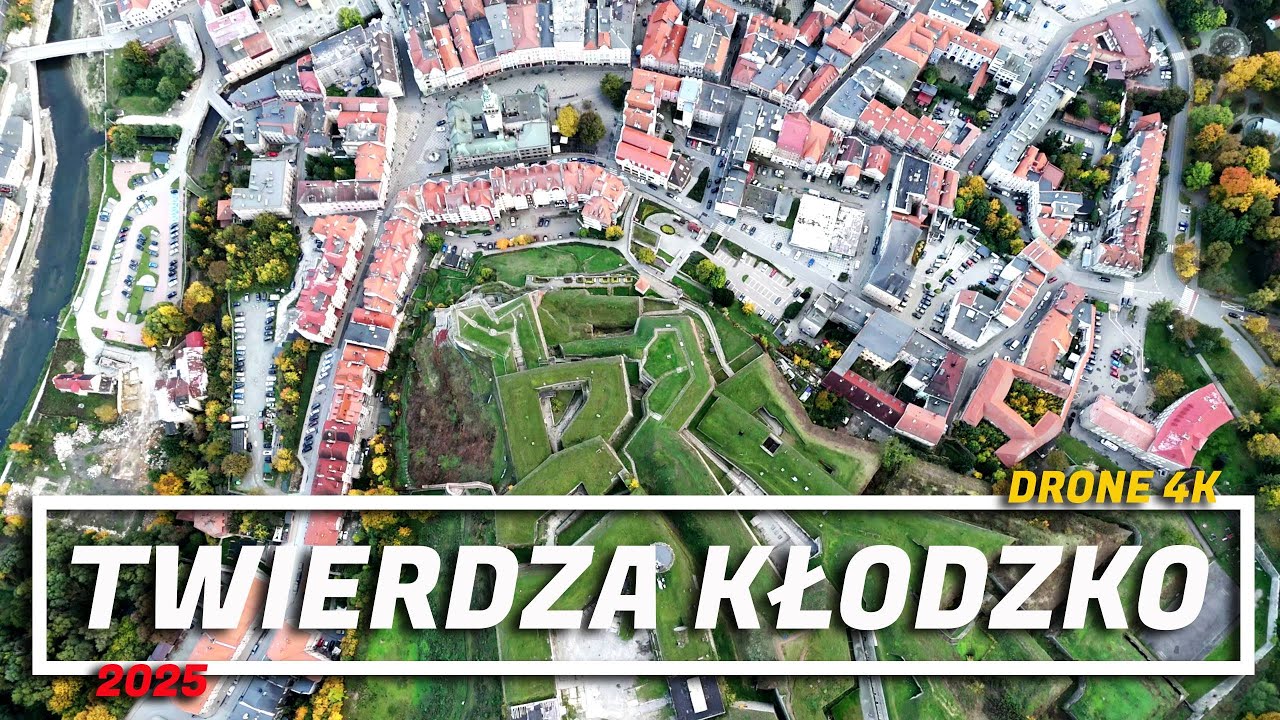 TWIERDZA I MIASTO KŁODZKO Z DRONA. 4K