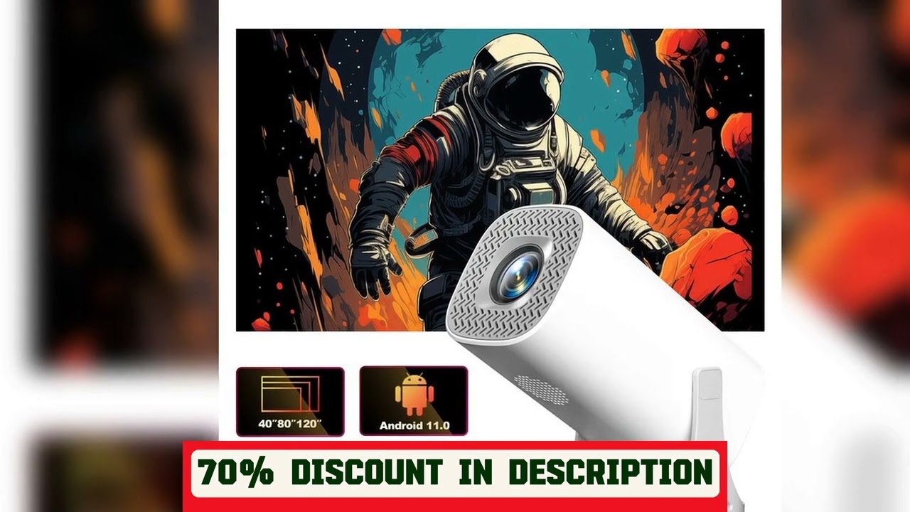 A must-have product! HONGTOP S40 Android 11 Mini Projector Support 4K 1080P 2.4G/5GWIFI BT5.0 Proj