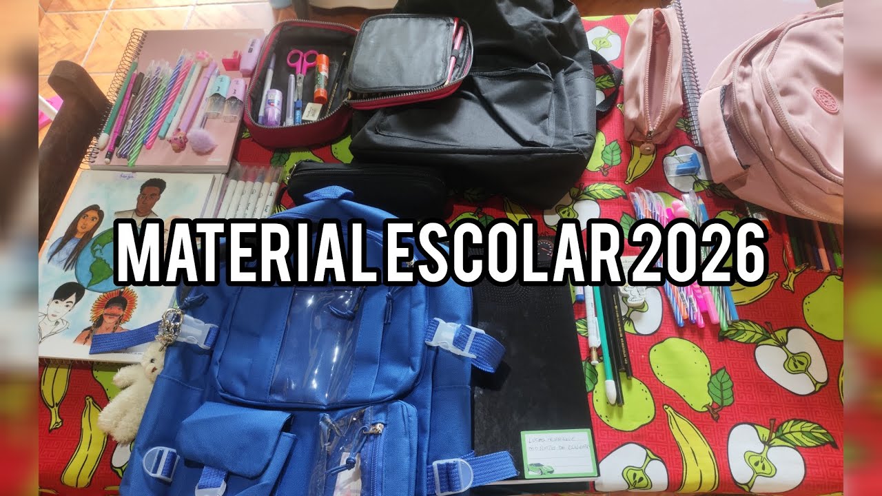 Mostrando material escolar dos meus filhos 2026 ✏️📕📕📕
