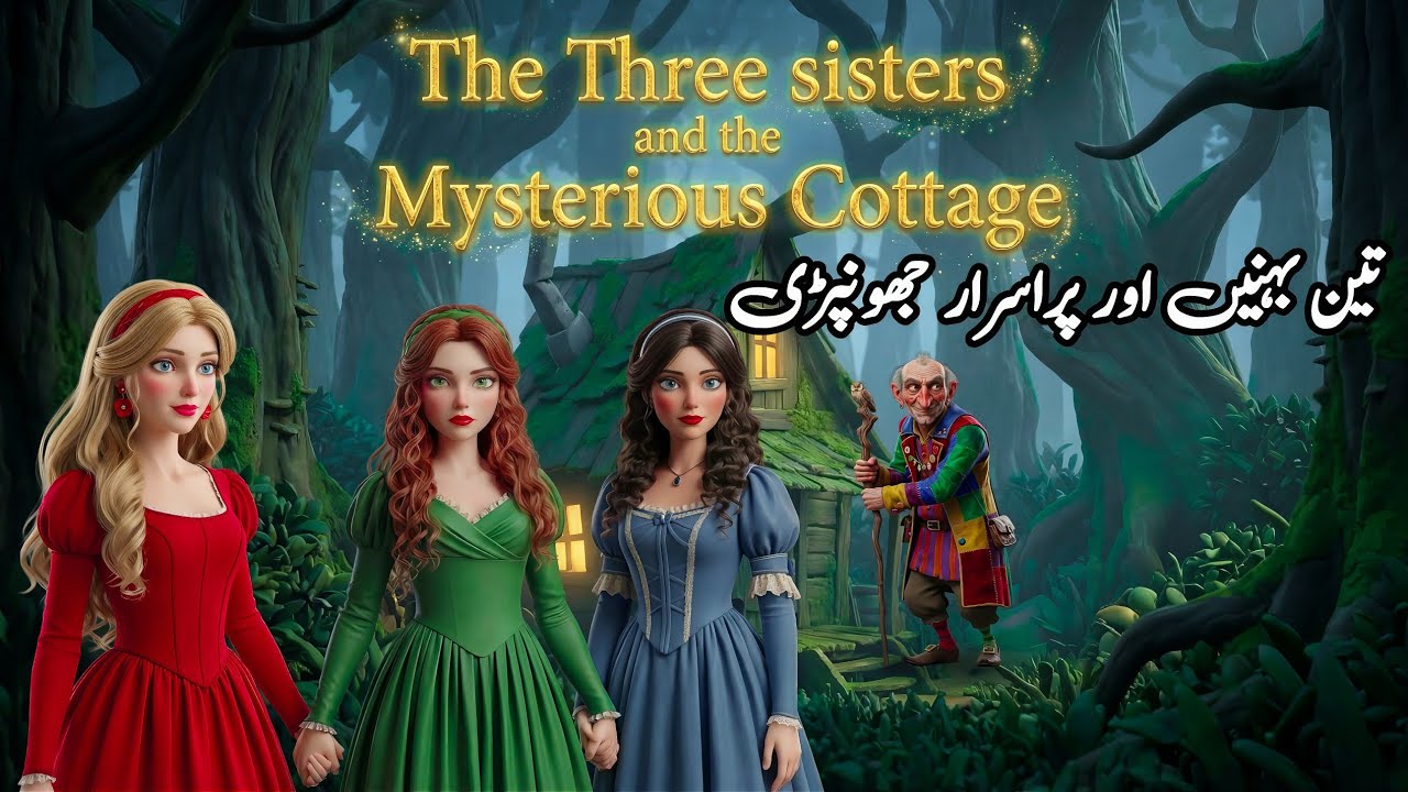 The Three Sisters and the Mysterious Cottage  | Urdu Story | Fairy Tales in Urdu @MeMoonieandMagic
