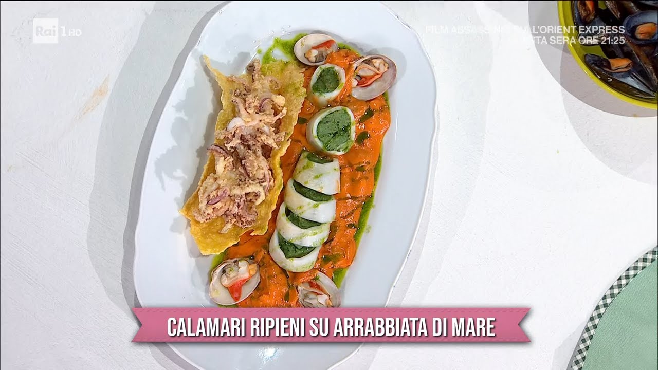 Calamari ripieni su arrabbiata di mare - È sempre mezzogiorno 23/03/2022