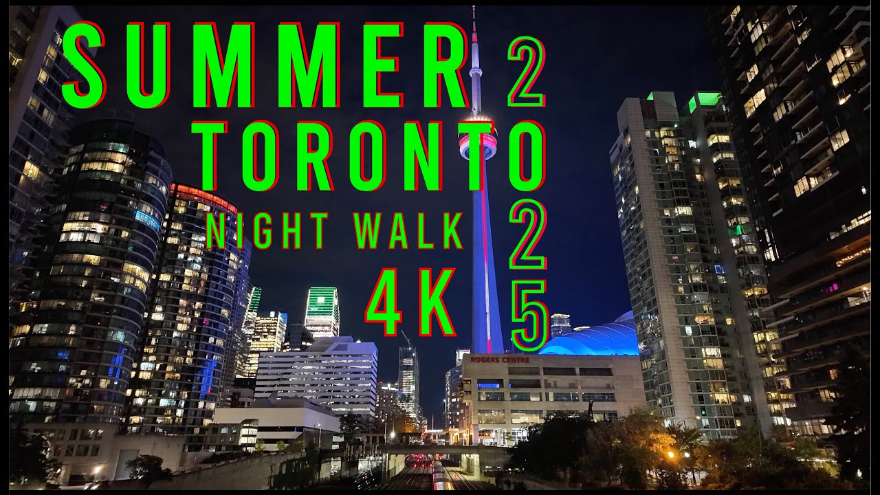 Cinematic Night Walk in Toronto ✨ | Urban City Lights Vibes..