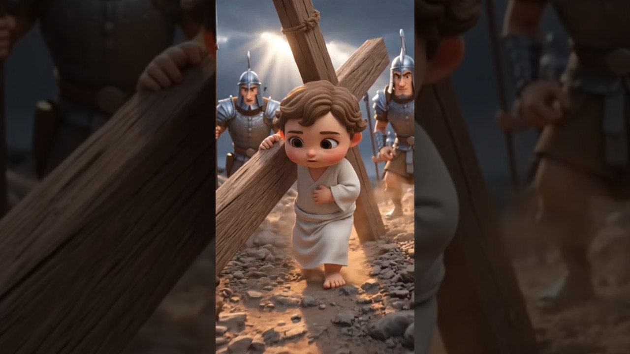 Tiny Jesus Carrying a Heavy Cross 💔 | Emotional Animated Short 