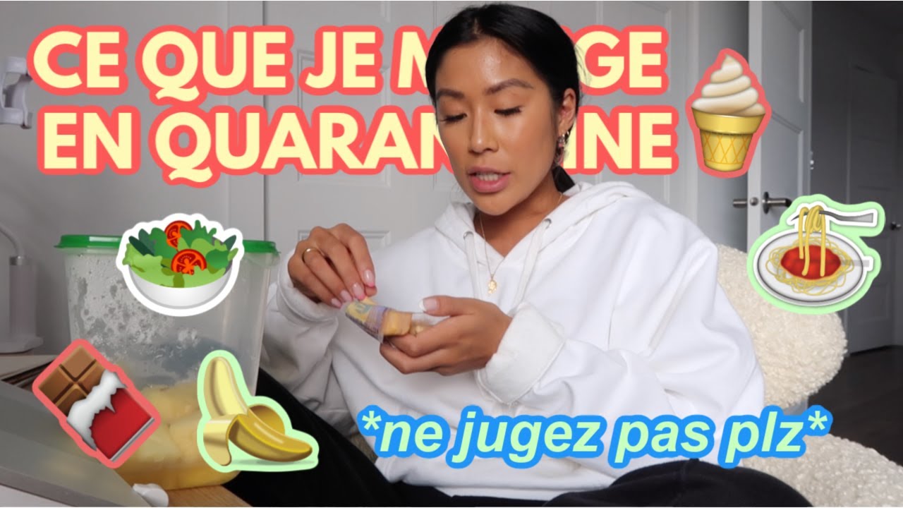 WHAT I EAT IN A DAY *pas vraiment santé* | quarantaine + dans ma semaine lol