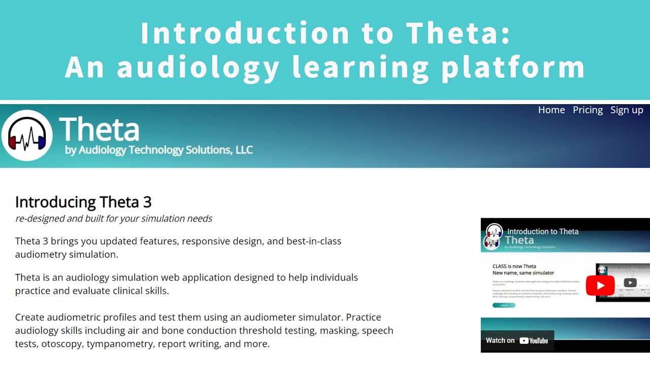 Introduction to Theta 3: An audiology simulation platform