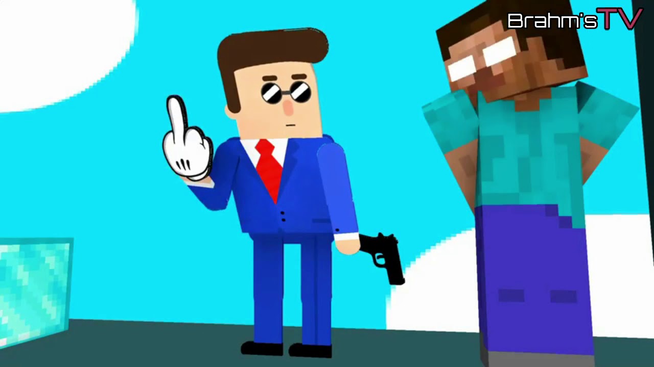 Minecraft : Story of Mr. Bullet attacks the school of Herobrine