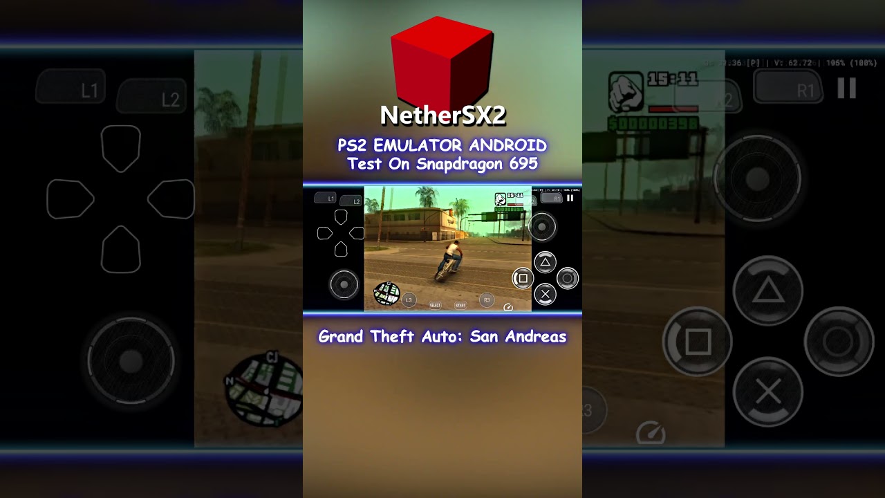 Grand Theft Auto San Andreas - PS2 Emulator Android #gtasaandroid #emulatorps2#ps2android#nethersx2
