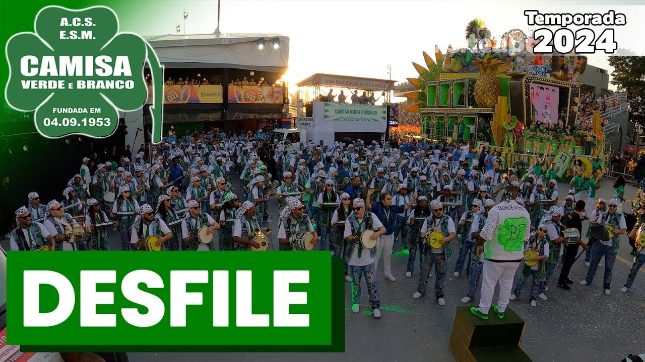 Camisa Verde e Branco 2025 | Bateria no desfile oficial | Samba ao vivo - #DesfileLIGASP25