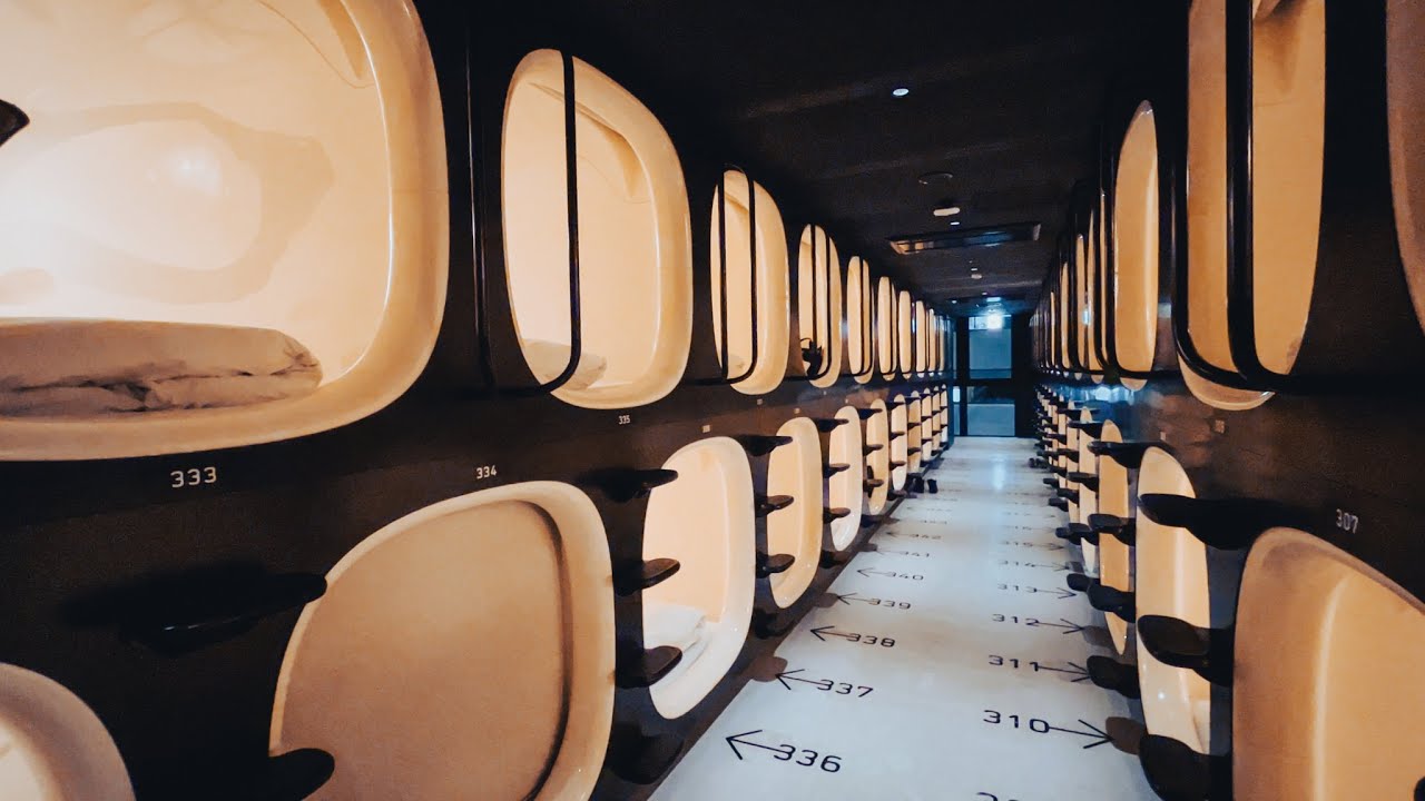 Познакомьтесь с удивительным капсульным отелем в Японии💊😪 | Nine Hours | Фукуока, Япония