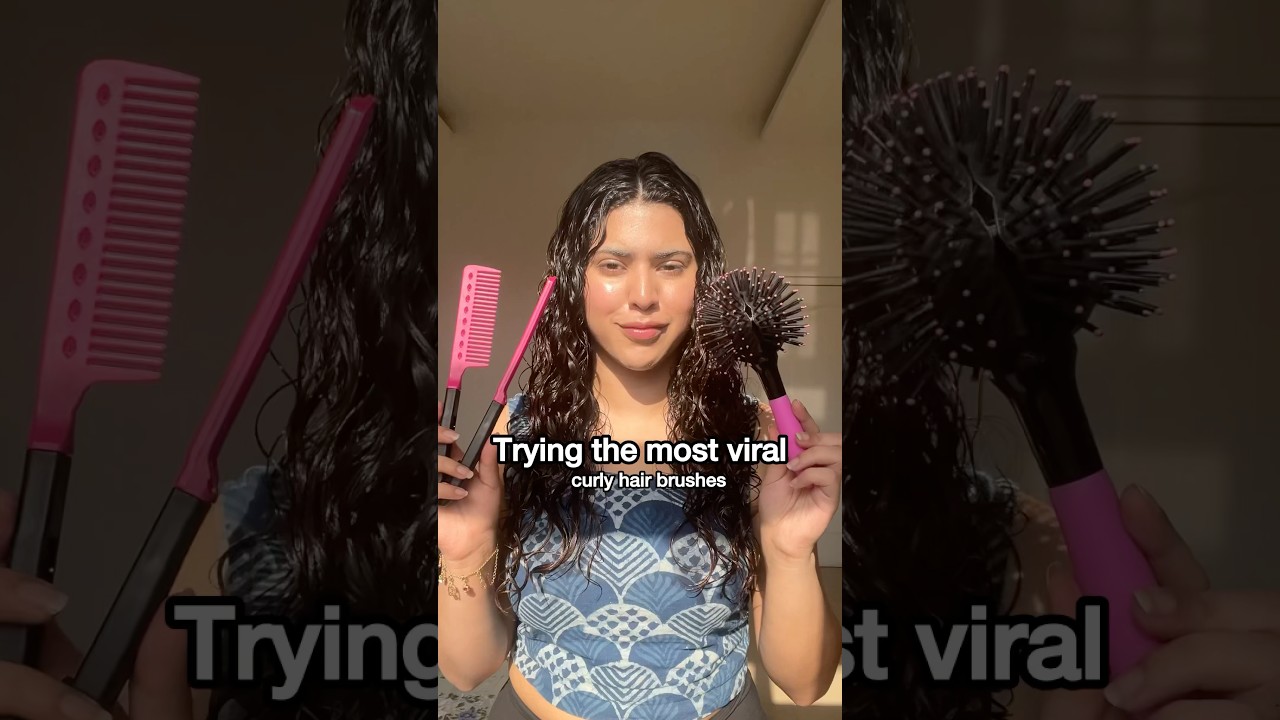Trying the most viral curly hair brushes ✨ 