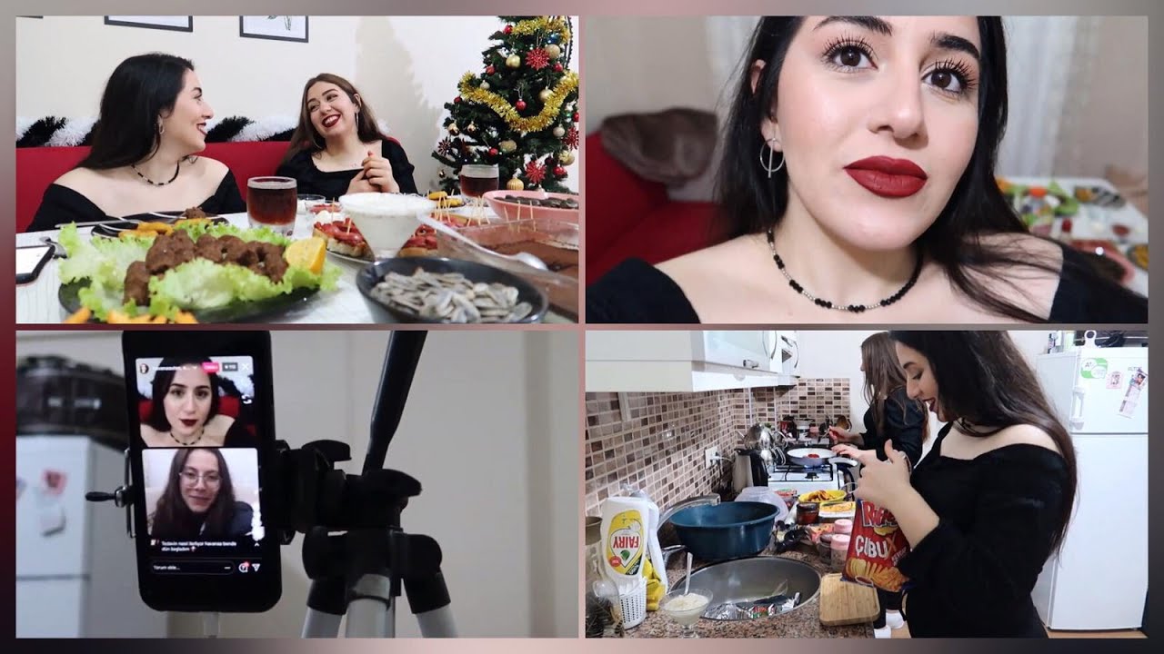 2021'E BİRLİKTE GİRDİK 🥰🎄| Yılbaşı Vlog , Makyaj + Saç , Masa Hazırlığı