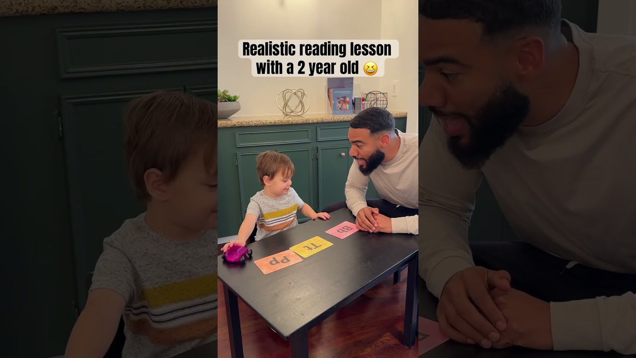 What does a reading lesson with a 2 year old look like? #shorts