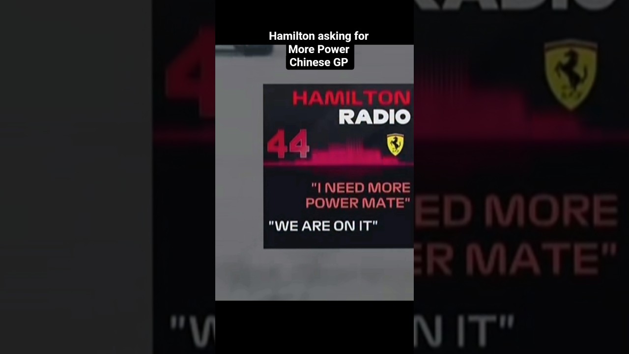 Hamilton asking for more Power Chinese GP 2026