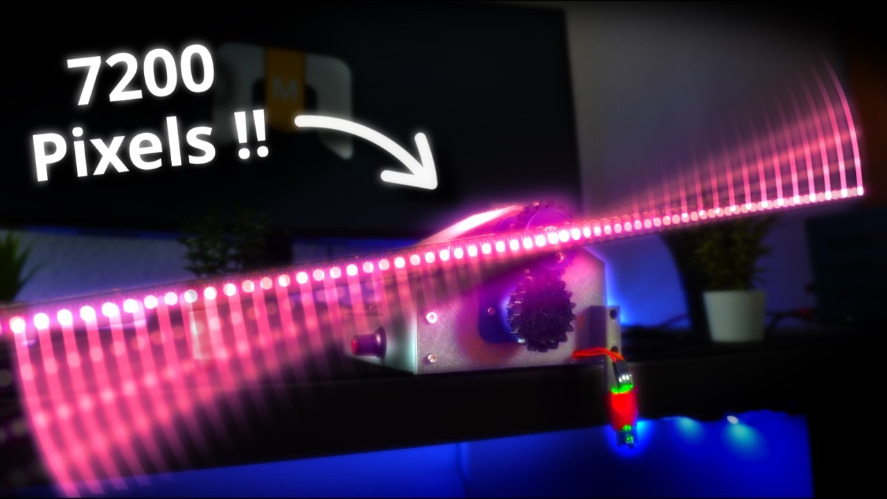 DIY POV display with 7200 pixels using LEDs