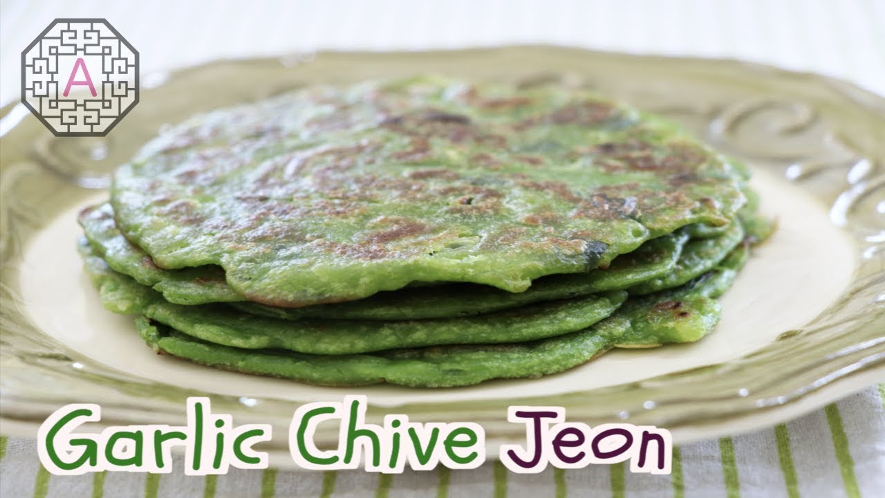 Korean Garlic Chive Pancake (부추전, BuChuJeon) | Aeri's Kitchen