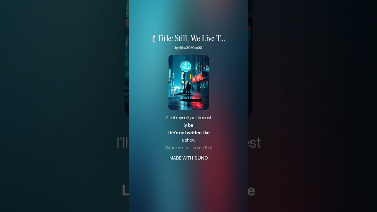 Still, We Live Today-팝송