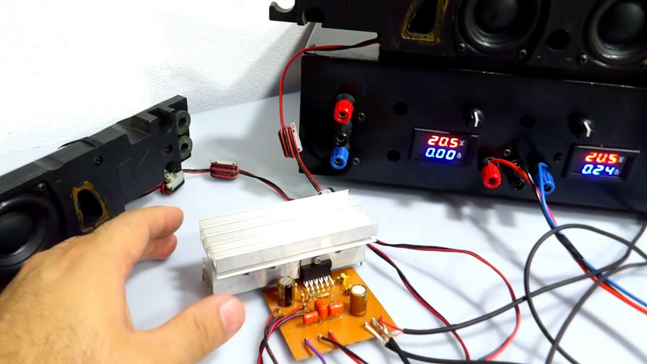 Amplificador de 12 a 25V 50w RMS Estéreo com TDA7265!