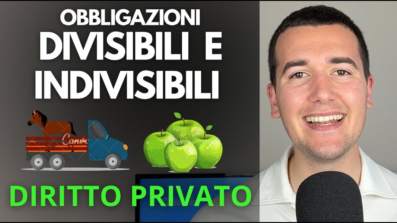 OBBLIGAZIONI DIVISIBILI 🆚 INDIVISIBILI  🐎🍏 - Diritto Privato in 3 minuti