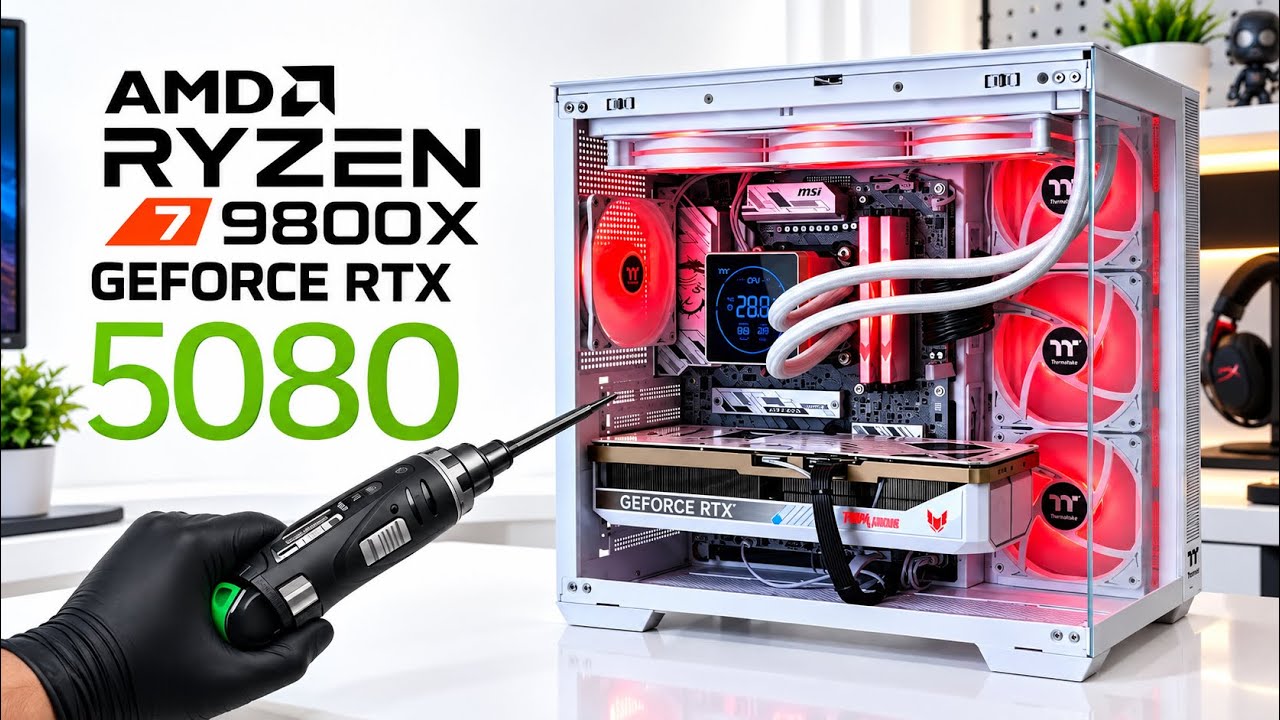 RTX 5080 + 9800X3D = PURE GAMING POWER! 🔥 White PC Build