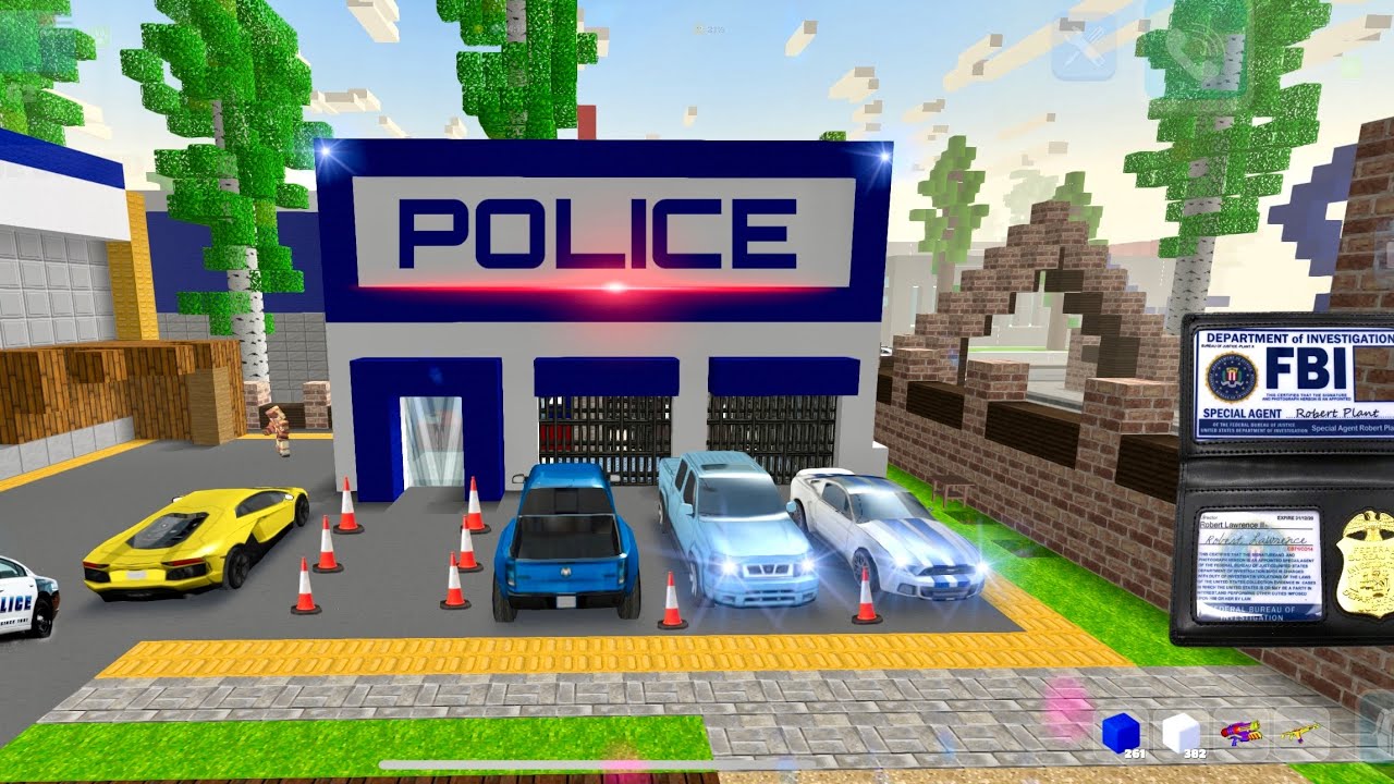 New job in police department, chasing a criminal in car in school party craft