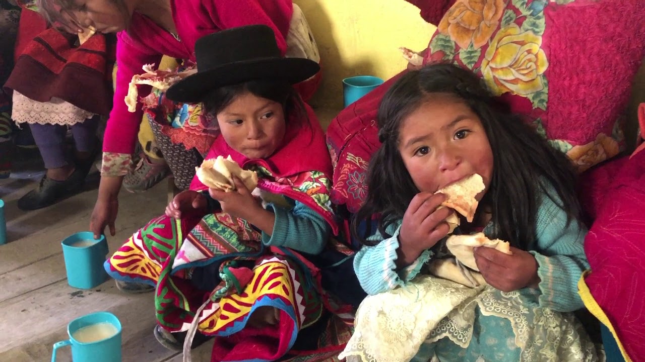 Kinderrestaurant in de Andes