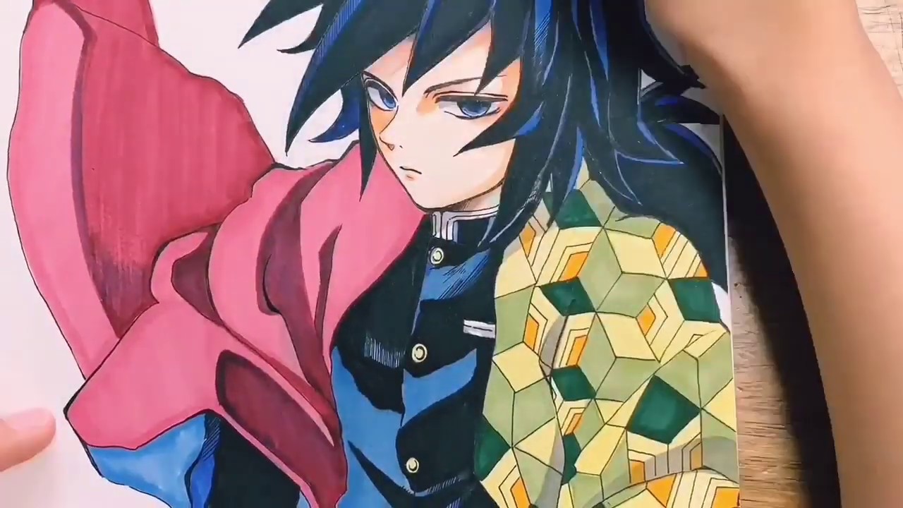 【鬼滅の刃】冨岡義勇 描いてみた【アナログ】