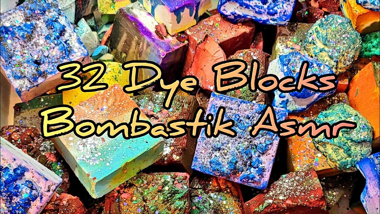 32 Dye blocks #asmr #crushing #Gymchalk #crunchy #asmrsounds #bloquespintados#dyeblocks #freshblocks